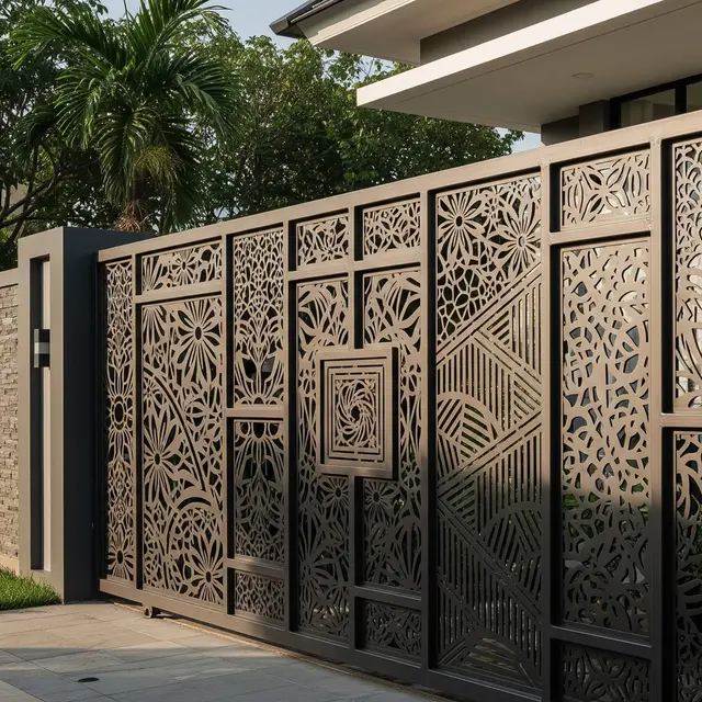Pagar Rumah dari Besi Daur Ulang tapi Tetap Mewah