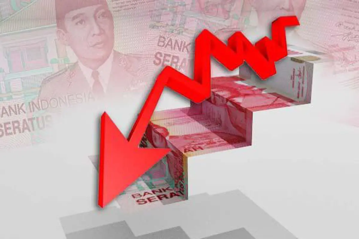 Ilustrasi Rupiah Turun