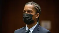 Rapper A$AP Rocky menjalani sidang kasus dugaan penyerangan di Los Angeles Superior, California, Amerika Serikat, 17 Agustus 2022. 
A$AP Rocky akan kembali ke pengadilan pada 2 November 2022. (Irfan Khan/Los Angeles Times via AP, Pool)