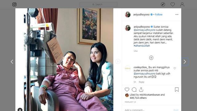 Unggahan Instagram Ani Yudhoyono
