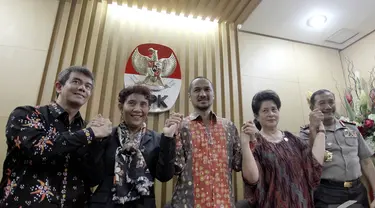 Sejumlah Menteri Kabinet Jokowi-JK menghadiri pemaparan hasil survei integritas sektor publik yang dilakukan KPK, Jakarta, Selasa (18/11/2014). (Liputan6.com/Miftahul Hayat)
