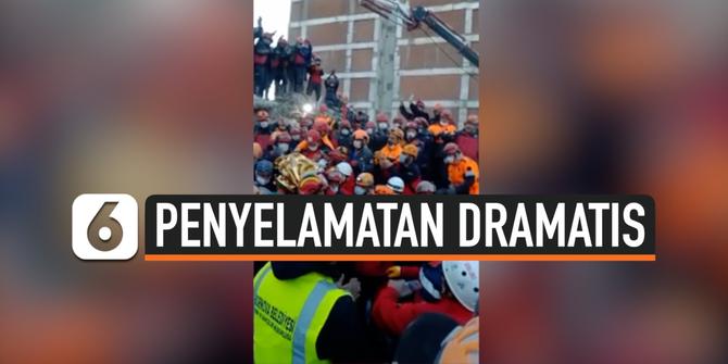 VIDEO: 3 Hari Terperangkap Reruntuhan Gempa Turki, Balita Ditemukan Selamat