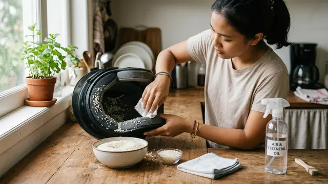 Trik Menghilangkan Bau Apek pada Busa Helm Tanpa Perlu Dicuci Basah, Cukup Pakai Bahan Dapur (AI generated)