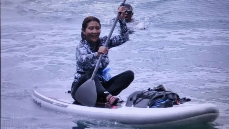 Menteri Kelautan dan Perikanan Susi Pudjiastuti meresmikan ekowisata kebun kima di Pantai Teluk Tihlepuai, Negeri Morela, Kabupaten Maluku Tengah. (Foto: Humas KKP) 