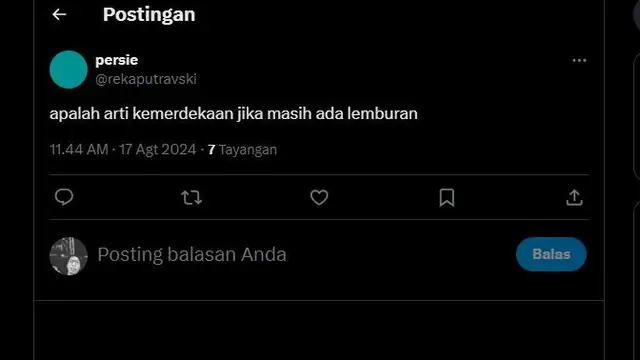 Apalah Arti Kemerdekaan Jika Masih Ada Lemburan