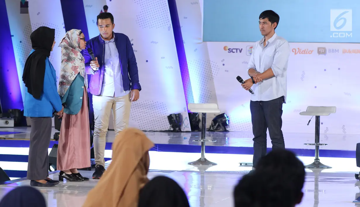 CEO  Brodo Yukka Harlanda menjadi pembicara dalam acara Emtek Goes To Campus (EGTC) 2018 di Universitas Gajah Mada, Yogyakarta, Rabu (17/10). Yukka Harlanda berbagi cerita bagaimana cara berbisnis. (Liputan6.com/Herman Zakharia)