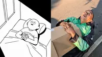 Viral, 5 Potret Bapak Ojol Ini Disebut Mirip Karakter Meme 'Si Botak'