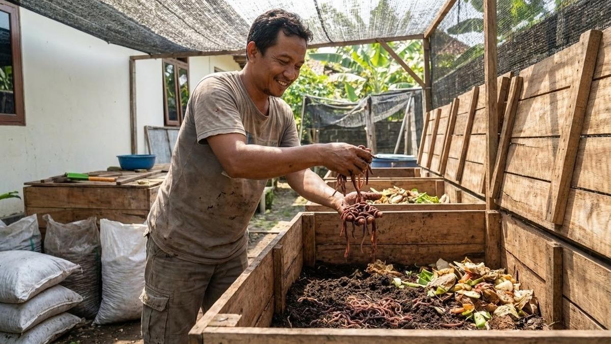 Ide Budidaya Cacing Skala Rumahan untuk Pakan Ternak Gratis, Tinggi Protein