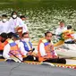 Presiden Jokowi meresmikan Bendungan Ladongi di Kabupaten Kolaka Timur, Provinsi Sulawesi Tenggara, Selasa (28/12/2021).