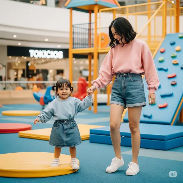 Inspirasi Outfit Anak dan Ibu Terbaru 2025. Foto: Gemini