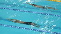 PB Akuatik Indonesia menggelar Indonesia Open Aquatic Championships (IOAC) 2025 di Stadion Akuatik Gelora Bung Karno, Jakarta Pusat. (Bola.com/M Iqbal  Ichsan)