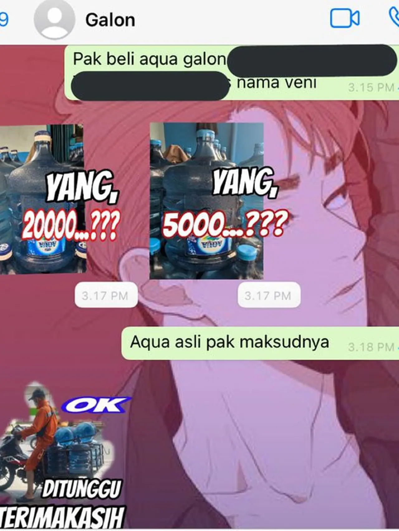 6 Chat Lucu Dengan Tukang Galon Ini Bikin Ketawa Hot