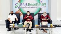 BPJS Kesehatan  Jawa Timur menggandeng Direktorat Reserse Kriminal Khusus (Ditreskrimsus) Polda Jatim untuk mengatasi penunggak iuran. (Dian kurniawan/Liputan6.com).