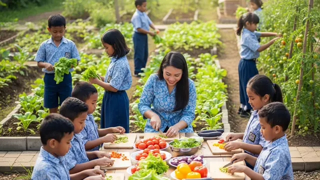 Kebun Sayur Mini untuk Program Gizi Sekolah