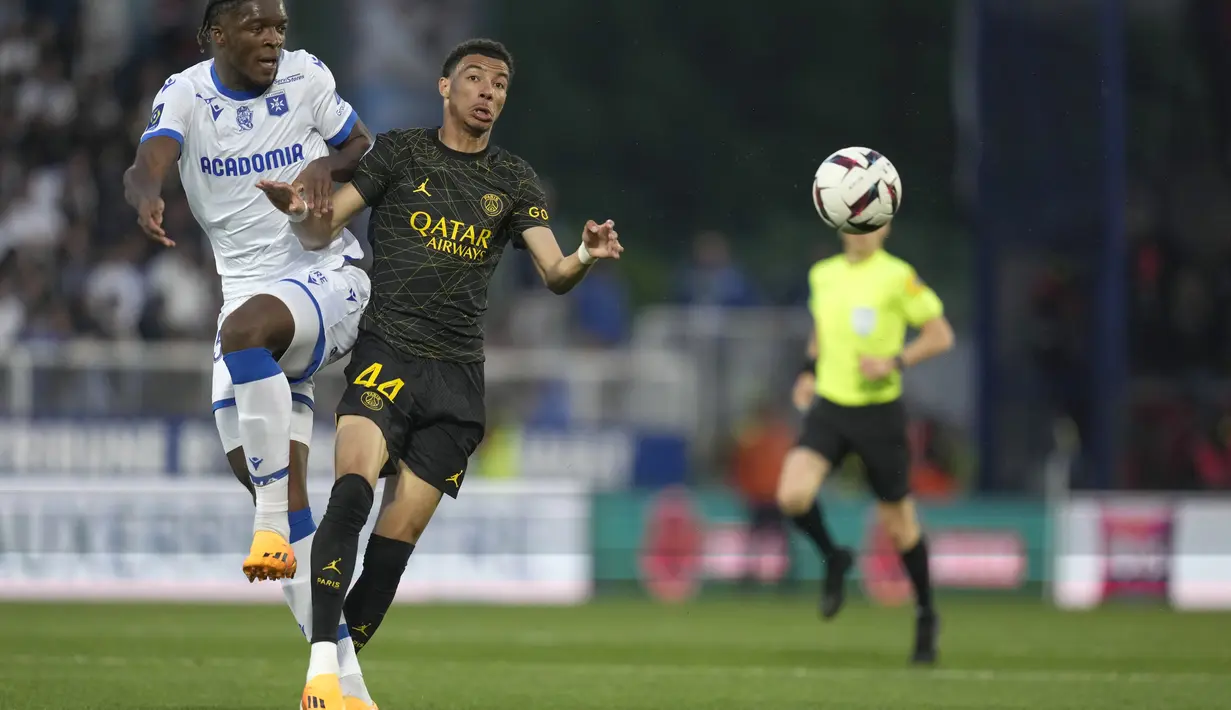 Dengan kemenangan ini, PSG sudah mengoleksi 84 poin atau unggul enam angka dari RC Lens di peringkat ke-2. (AP Photo/Thibault Camus)