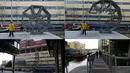 London juga punya jembatan yang sedikit 'ngeri' untuk dilewati, yaitu jembatan Rolling Bridge. Jembatan ini terdiri dari delapan bagian segitiga yang membentuk octagon ketika menggulung dan akan membentuk sebuah jembatan bila terbuka. (Ilustrasi Istimewa)
