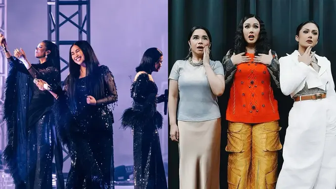 Gaya Kompak Tiga Diva Krisdayanti, Ruth Sahanaya, dan Titi DJ  di Satu Panggung, Tampil Energik di Usia 50an