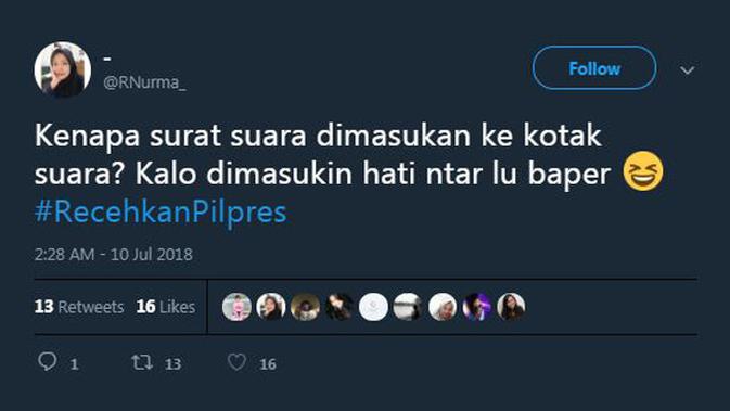 7 Twit Receh Jelang Pilpres 2019 Bikin Ngakak Sekaligus 