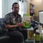 Owner pupuk organik cair merek biotani plus, Muh. Ali mengaku tidak tahu proyek Kementan di Kabupaten Gowa (Liputan6.com/ Eka Hakim)