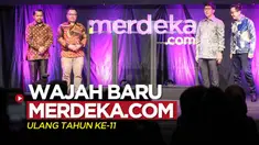 Berita video Merdeka .com meluncurkan logo baru dalam ulang tahunnya ke-11, Selasa (21/2/2023).