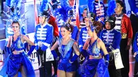 Pembukaan Proliga 2016 di GOR Ken Arok, Malang, Jawa Timur, itu berlangsung meriah