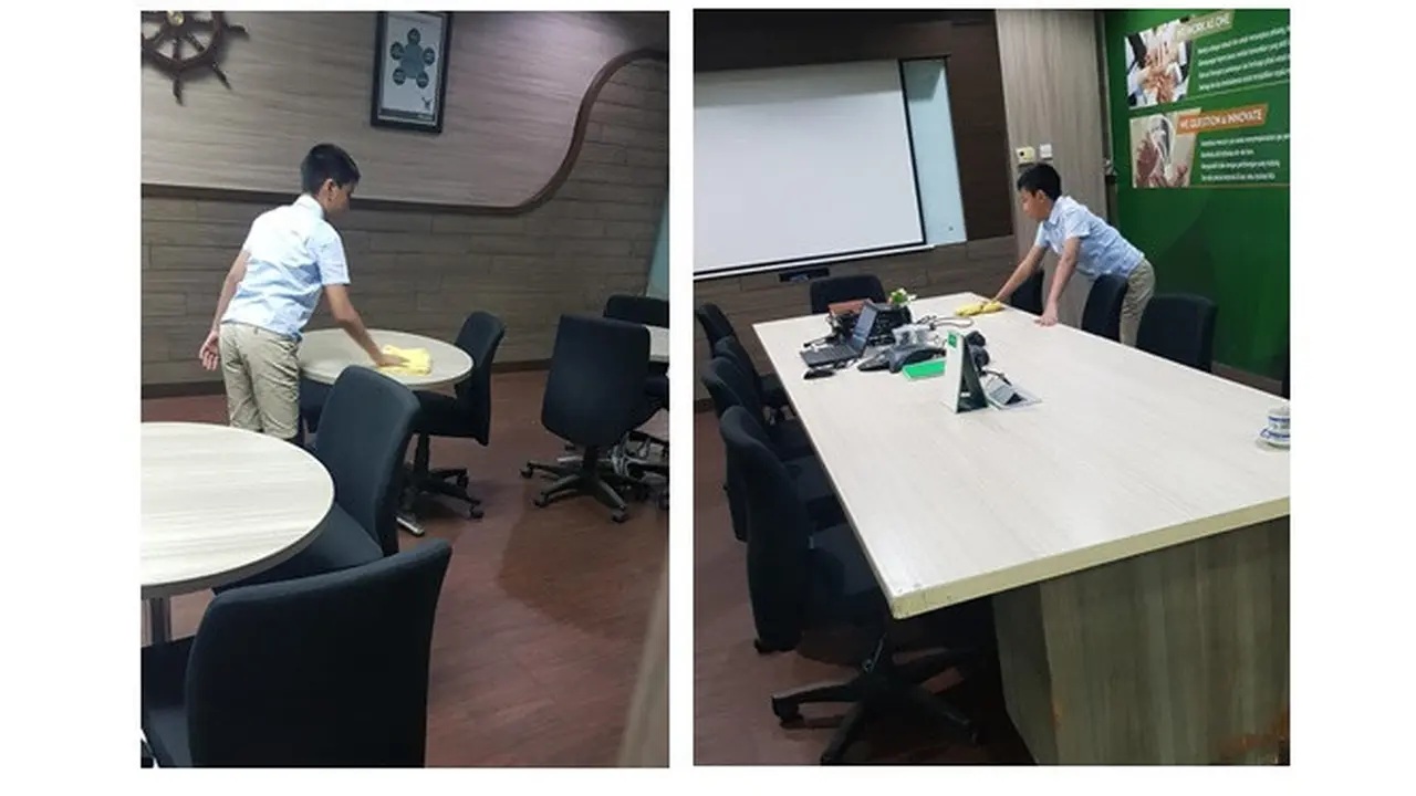 Nino sedang bekerja (Sumber: Facebook/Taufiq Tyo Ramadhantyo