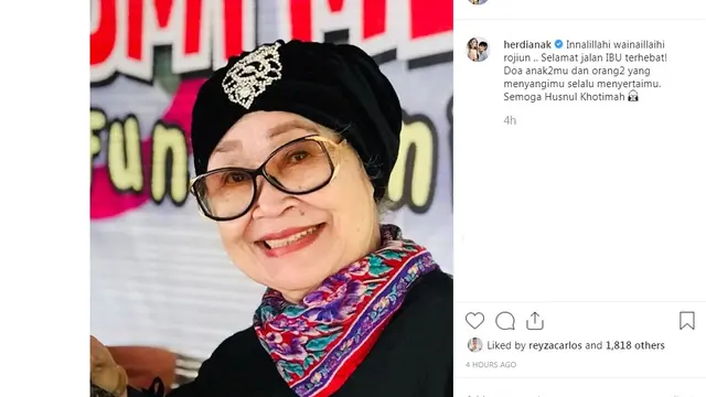 Nenek Cinta Laura (Foto: Instagram/@herdianak)