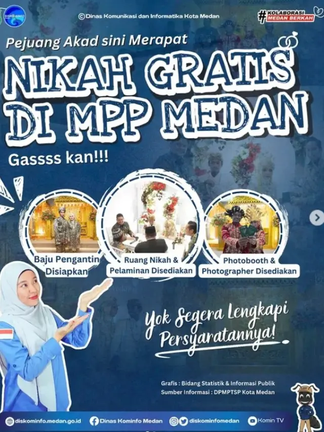 Mal Pelayanan Publik Medan Sediakan Fasilitas Nikah Gratis Termasuk Baju Pengantin, Apa Saja Persyaratannya?