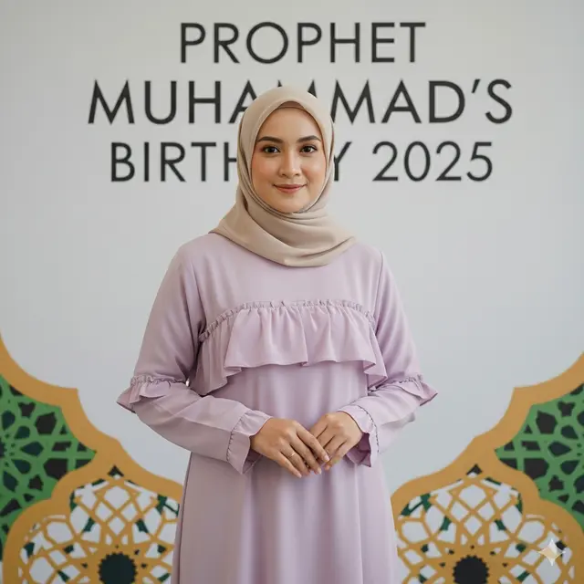 Abaya polos untuk pengajian Maulid Nabi (Foto: AI)