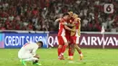 Timnas Indonesia menutup pertandingan dengan kemenangan 1-0 atas Bahrain. (Liputan6.com/Angga Yuniar)