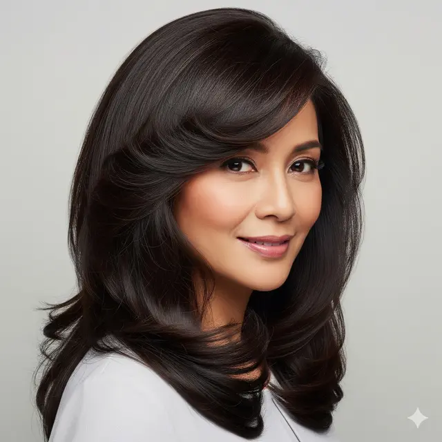 Model Rambut Panjang Ibu-Ibu yang Mudah Ditata. Gemini