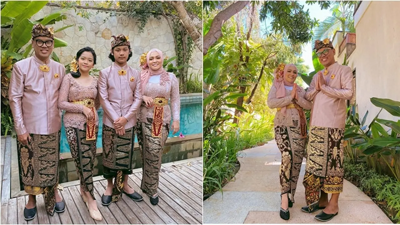 Potret Keluarga Uya Kuya Pakai Baju Adat Bali