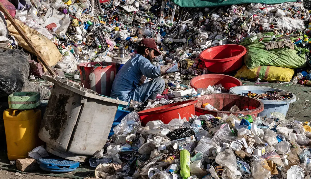 Sesi kelima perundingan Intergovernmental Negotiating Committee bagian kedua (INC-5.2) secara resmi dimulai di Jenewa, Swiss pada 5 Agustus 2025. (Wakil KOHSAR/AFP)