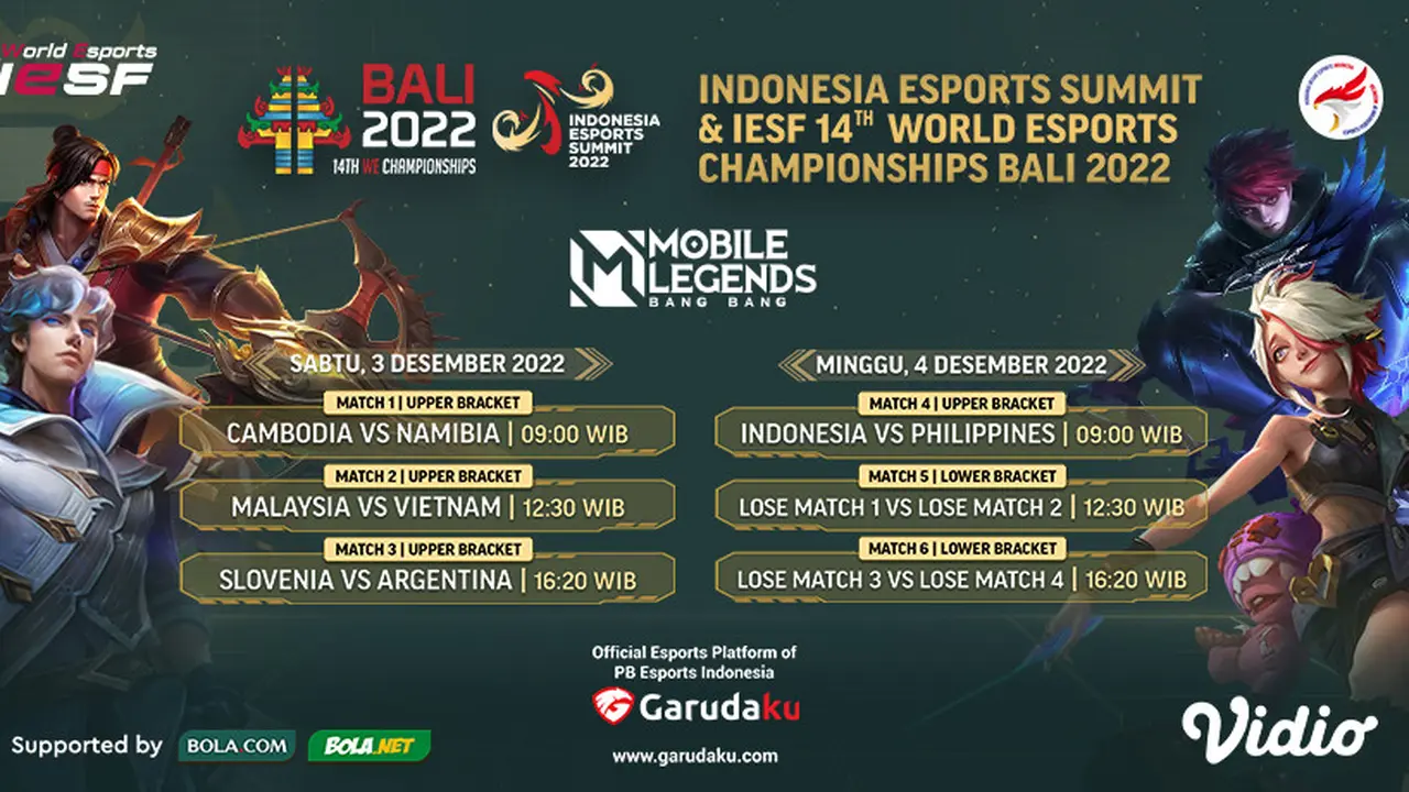 Live Streaming IESF 14th World Esports Championship 2022 Mobile Legends Bang-Bang di Vidio