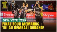 TNI AU Electric Putri tampil luar biasa di babak Final Four Livoli Divisi Utama 2025! Menghadapi Rajawali O2C yang tampil tanpa enam pemain utama, Dewi Intansari dkk menang 3-1 di GOR Ki Mageti, Magetan.