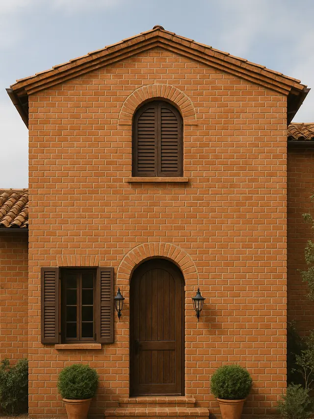 Fasad Rumah dengan Keramik yang Modelnya Tak akan Ketinggalan Zaman (Foto: ChatGPT)