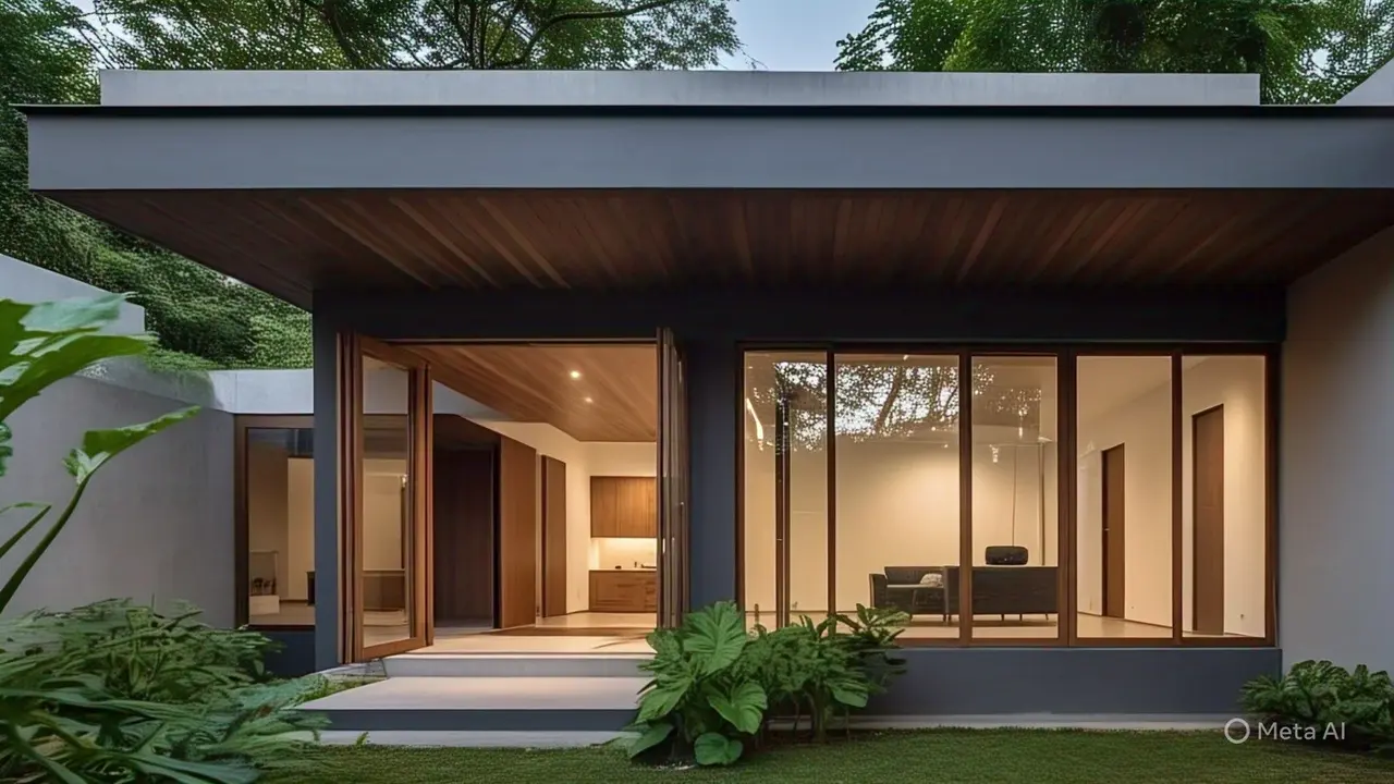 Desain Rumah Islami Semi Modern Bernuansa Hijau dan Asri
