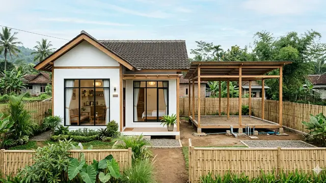 Contoh Rumah Tumbuh 1 Lantai di Desa. Gemini