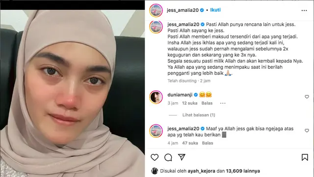 Pilu, Jess Amalia Kembali Keguguran untuk Ketiga Kalinya