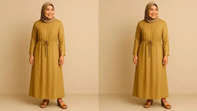 Rekomendasi Gamis Brokat di Dada untuk Ibu-Ibu Usia 40 Tahun(Ilustrasi gambar oleh AI)