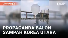 Ratusan Balon Sampah Korea Utara Mendarat di Korea Selatan