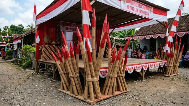 Ide Dekorasi Panggung Agustusan dari Kardus Bekas