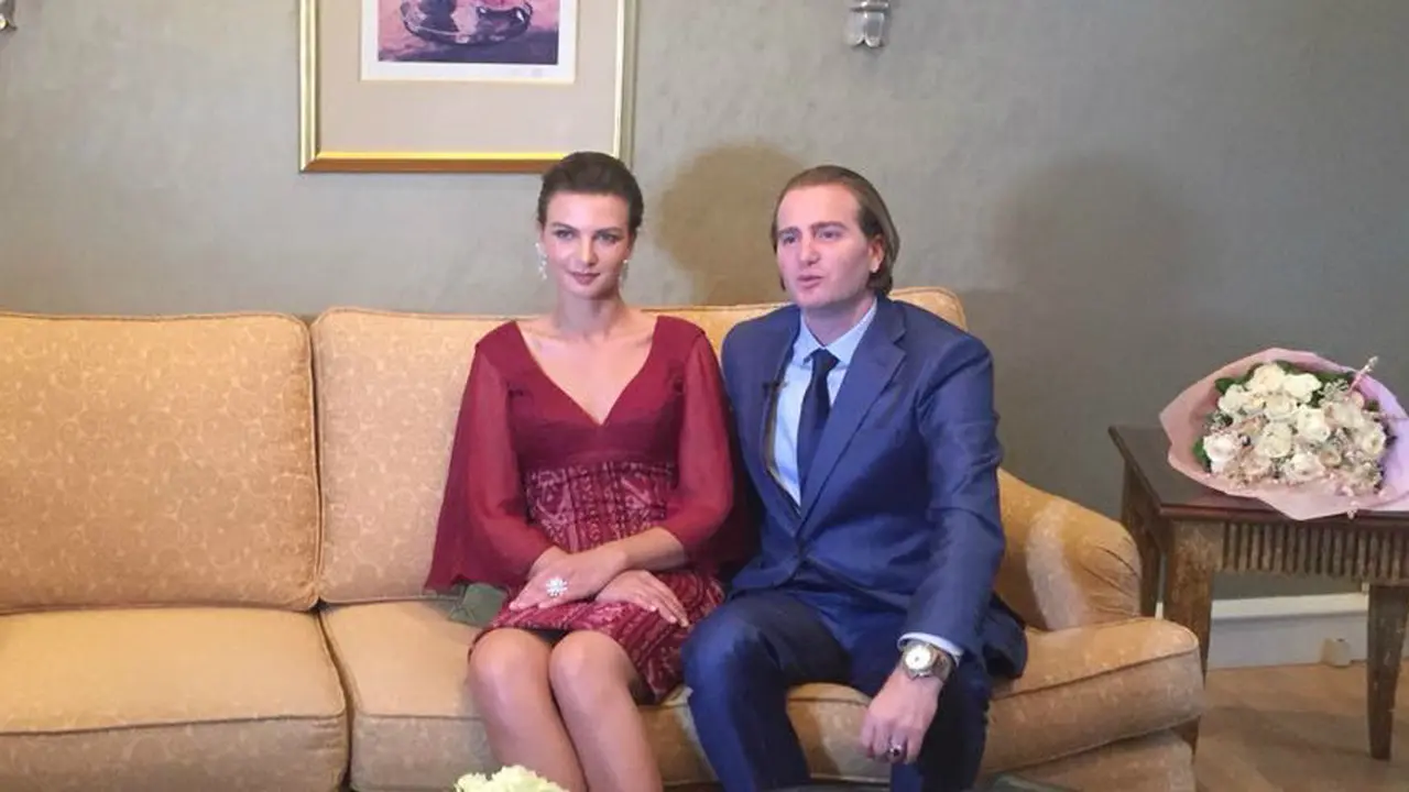 Putri Kristine Bagration-Mukhrani dan Pangeran Juan Bagration-Mukhrani dari Georgia di Jakarta (17/8/2018) (Istimewa / Liputan6.com)