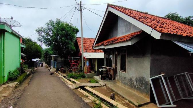 Penampkan rumah dan pemukiman hasil relokasi warga Dusun Tarikolot ke Dusun Buahlega Majalengka. Foto (Liputan6.com / Panji Prayitno)