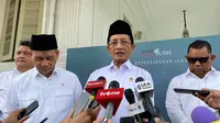 Menteri Agama (Menag) Nasaruddin Umar usai rapat bersama Menteri Sekretaris Negara soal Haji 2025 di Kompleks Istana Kepresidenan Jakarta, Jumat (27/12/2024).(Liputan6.com/Lizsa Egeham)