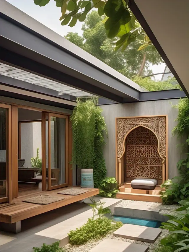 Desain Rumah Minimalis Industrial Islami