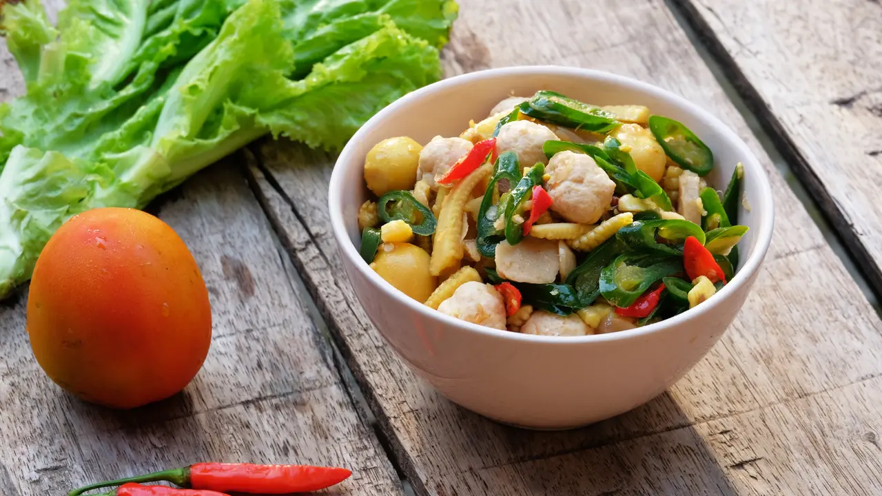 tumis jagung muda wortel buncis bakso