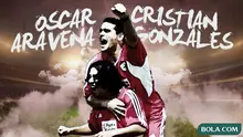 Oscar Aravena dan Cristian Gonzales. (Bola.com/Dody Iryawan)