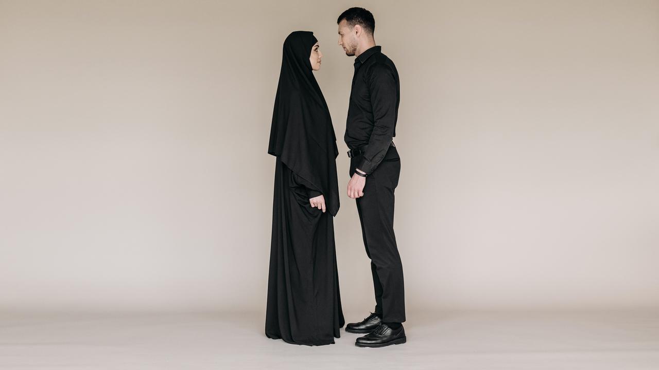 Ilustrasi pasangan muslim, pernikahan