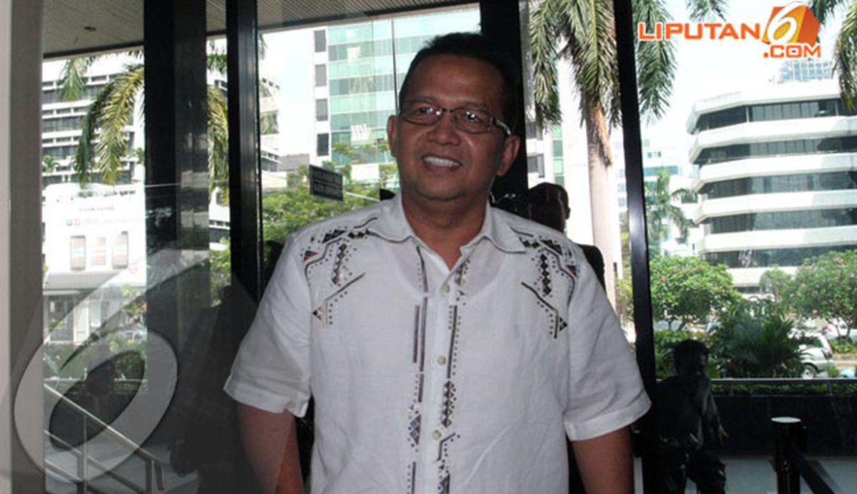 Sutrisno Bachir mengatakan tidak mempermasalahkan jika nantinya rumah tersebut disita penyidik, Rabu (16/4/2014) (Liputan6.com/Faisal R Syam).